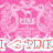 Pink background with two mirrored cartoon figures holding hands, each featuring a white 'I <3' symbol and the text 'PLNKI' in orange and cyan below.