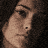 A pixelated image shows two faces in the top section, with yellow chevron arrows and text elements below on a black background.