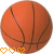 A basketball with orange heart symbols below it, displayed in a