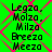 Green background with red diamond pattern and repeated black text listing names and words.