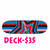 Two side-by-side pixelated icons with text labels and prices, one featuring a striped deck design and the other showing wheels with a snowflake symbol.