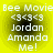 Yellow circular icon with white text reading Bee Movie, <3<3<3, Jordan, Amanda, Me! arranged vertically.