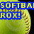 Pixelated image of a green baseball with red stitching, overlaid with blue rectangular text boxes containing yellow capital letters.