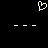 A pixelated white heart symbol on a black background with six horizontal white lines below it.