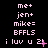 Pixelated text and symbols on a black background with pink and white characters, showing variations in punctuation and star-like symbols across repeated