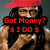 A person with long dark hair wears a red cap and holds a phone, with text overlay reading "Got Money? $100$" in the first frame.
