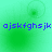 Green gradient background with blue text 'ajskfighsjk' and animated circular ripple effects in four quadrants.