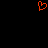 A static pixel art icon of a red heart shape with a small loop on the left side, set against a black background.