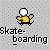 Pixel art icons depict a yellow-shirted figure, phones, and computers with text labels on gray background
