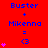 Red background displays three of blue text 'Buster + Mikenna = <3' with pink heart animations, each showing different heart counts and positions across observations