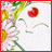 A 48x48 pixel animated buddy icon featuring a character with closed eyes and red cheeks, alongside text reading "Anime IM" on a black background.