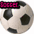 Pixelated sports-themed icons display soccer, softball, basketball, running shoe with wings, and 'I Love Sports!' text surrounded by hearts.