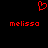 Red pixelated heart symbol above two identical red text labels on a black background.