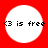 <3 is free text in black pixel font on white circular background with red outer border, four identical copies