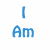 Blue pixelated text reads 'I Am A Playgirl' with a blue bunny head icon featuring large ears and a bow tie on white background.