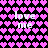 Pixelated pink hearts fill a black background with repeated 'love me' text in white block letters.
