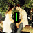 A pixelated image shows a person in white clothing with green foliage background, featuring text elements 'I', 'love', and 'edward' in different colors.