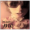 A person wearing sunglasses and a pink floral top with text 'I'm just me' appears in a of showing subtle facial expression changes