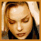 Four- shows a person with closed eyes in three and text 'Katie' in the fourth, all on orange borders