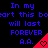 Blue pixelated text on black background with red triangular shapes containing heart symbols, arranged in a pattern