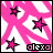Pixelated pink and white star pattern with 'alexa' text in black-and-white block letters at bottom right.