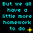 A static image displays repeated cyan text on a black background with varying punctuation and symbols at the end of each line.