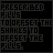 Animated pixel art sequence showing text fragments and colored dots on a black background, with shifting letters and symbols across frames.