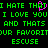 Green pixelated text on black background with pink heart symbol replacing 'D' in 'THAT' across repeated lines.