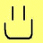 Yellow background with black outline of a U-shaped object and orange text variations including "I'm not Short!" and "SHORH!".