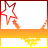 Animated sequence of red star icons with orange trails over white backgrounds, transitioning through text phrases on yellow-orange bars.