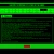 Green and black pixelated interface with horizontal bars, a central dark rectangle containing faint lines, and a small red-brown square at the bottom center.