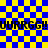 Blue and yellow checkered background with repeated black text 'UURRGG!!UURRGG!!' and faint lines