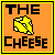 Static pixel art icon with orange background, yellow border, black text reading THE CHEESE and a cheese wedge graphic.