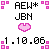 Pixelated icon with black text, pink heart symbol, and decorative corner squares on white background.
