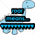 Pixelated blue dinosaur with smiling expression, four distinct text variations displayed across frames: 'roar means...', 'i love you', 'in dinasoor', and a blank version.