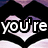 Pixelated text reads 'you're the one i want <3' over heart-shaped backgrounds with purple and white gradients.