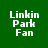 Four display 'Linkin Park Fan' text in white pixelated font on green and black backgrounds