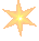 Three pixelated star icons with orange-yellow gradients and white centers arranged in a on gray background