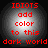Red pixelated text reads 'IDIOTS add color to this dark world' over a gray gradient circular background with black outer edges.