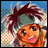 A pixelated anime-style character with spiky red hair and a green headband on the left, next to black background text reading "Anime IM" above smaller "COM" text on the right.