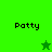 Green pixelated icon with "Patty" text and star symbol in four quadrants, showing animation changes between frames.