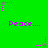 Green background with repeated pink 'Peace...' text and star-shaped animations in various positions.