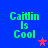 Green pixelated text 'Caidin Is Cool' on blue background with star symbols changing color across frames.