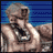 Pixelated character with light brown skin and gray hair holds a large dark weapon against a blue striped background, text changes from 'P' to 'PS' to 'PSO' to 'PSOW' across frames.