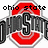 Pixelated Ohio State logo with red and gray colors, featuring 'ohio state' text above the emblem on left side and 'OWNS!!!!!' text on right side.