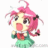 Pixelated 48x48 static buddy icon of a pink-haired anime-style character with wide eyes, open mouth, and green-and-red outfit against white background.