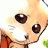 A 48x48 pixel buddy icon featuring a close-up of an anime-style character's face on the left and text elements on a black background on the right, displayed as a contact sheet with two frames.