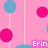 Four distinct pixel art scenes: pink polka dots, white with green/pink circles, beach sand with starfish, and a patterned background with 'and' text.