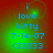Blue text on a red-green gradient background with four identical showing 'i love kitty 7-14-07 <3333' and subtle green glow variations