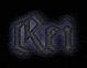 Animated sequence of stylized 'Rei' text with shifting purple glow effects on dark background.